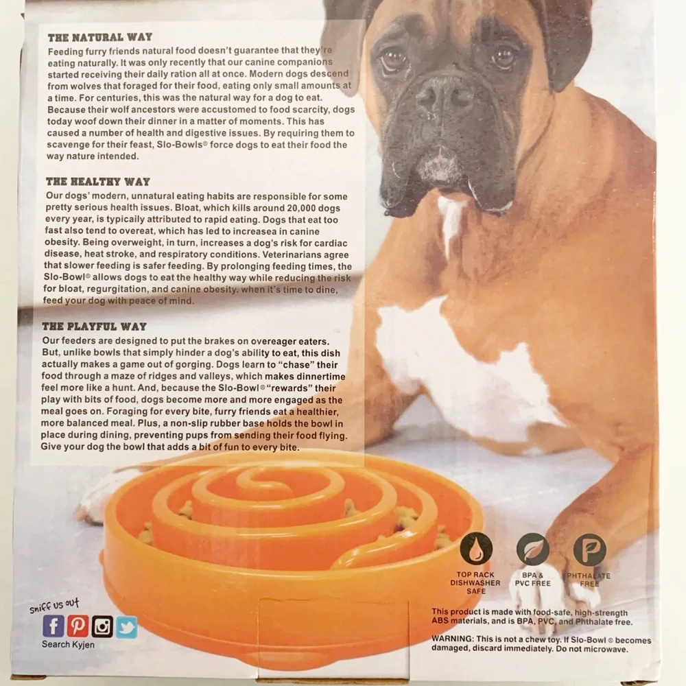 SLO BOWL Play With Your Food Orange Bowl Holds 2 Cups